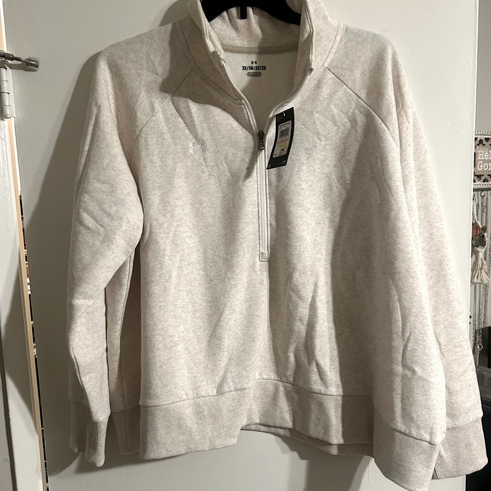 Under Armor cropped half zip sweatshirt 2x